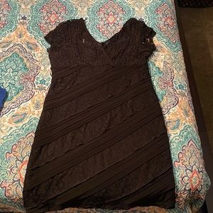 Black lace cocktail dress